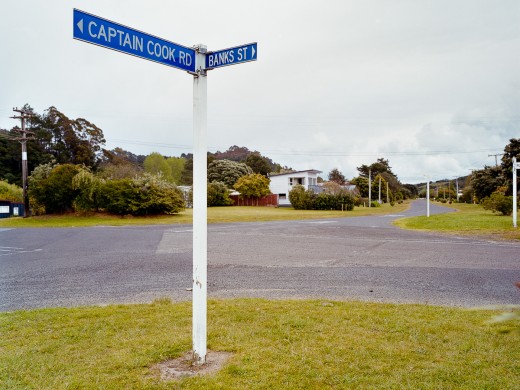 Coromandel Peninsula, Mercury Bay, Cook's Beach, Corner of Captain Cook Road and Banks Street.